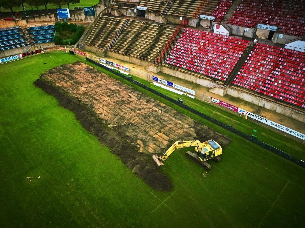 gazon-béziers-hybride-terrain-décaissé