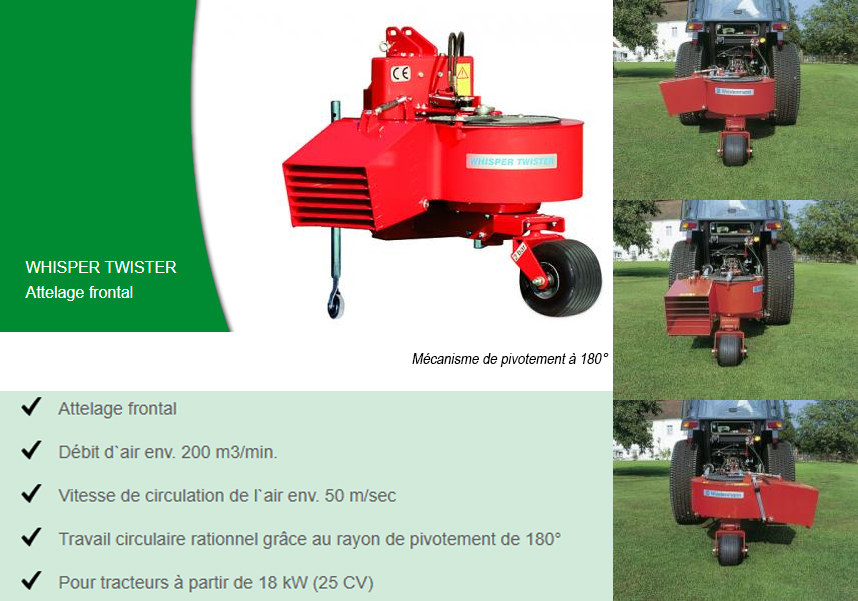 Wiedenmann-WHISPER-TWISTER-FRONT-4602-ramassage-feuille-terrain-sport-football-rugby-golf-hippisme